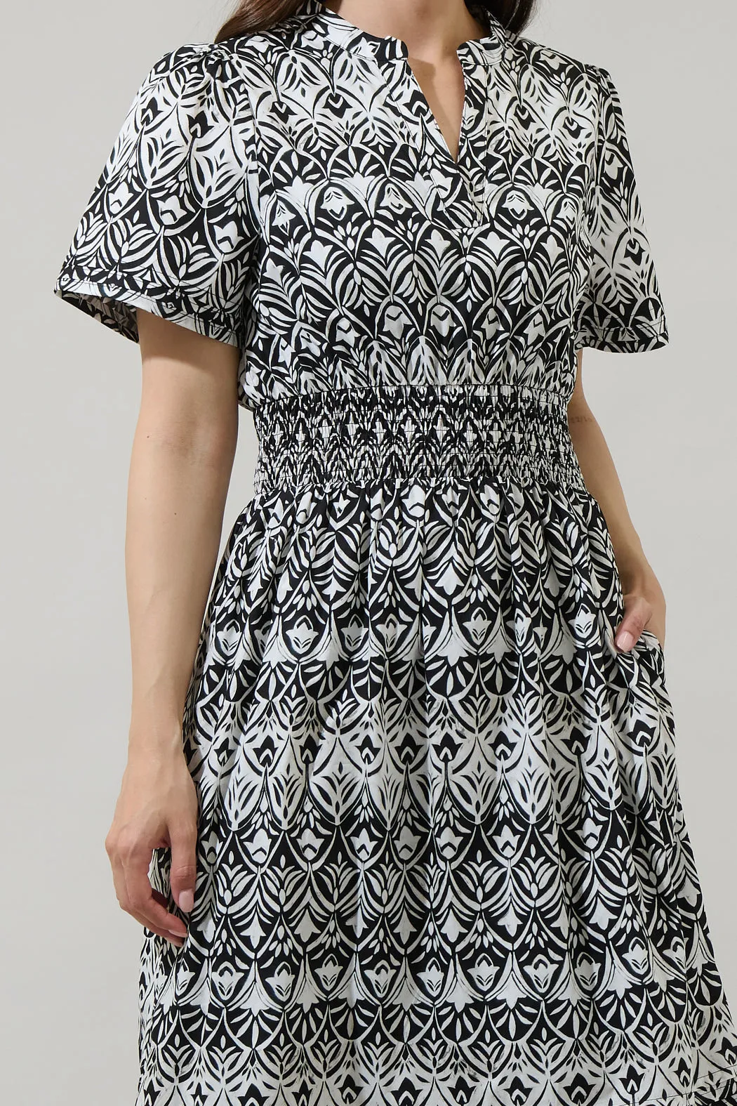 La Palma Floral Belraj Poplin Maxi Dress sold by Sugarlips product image thumbnail 4