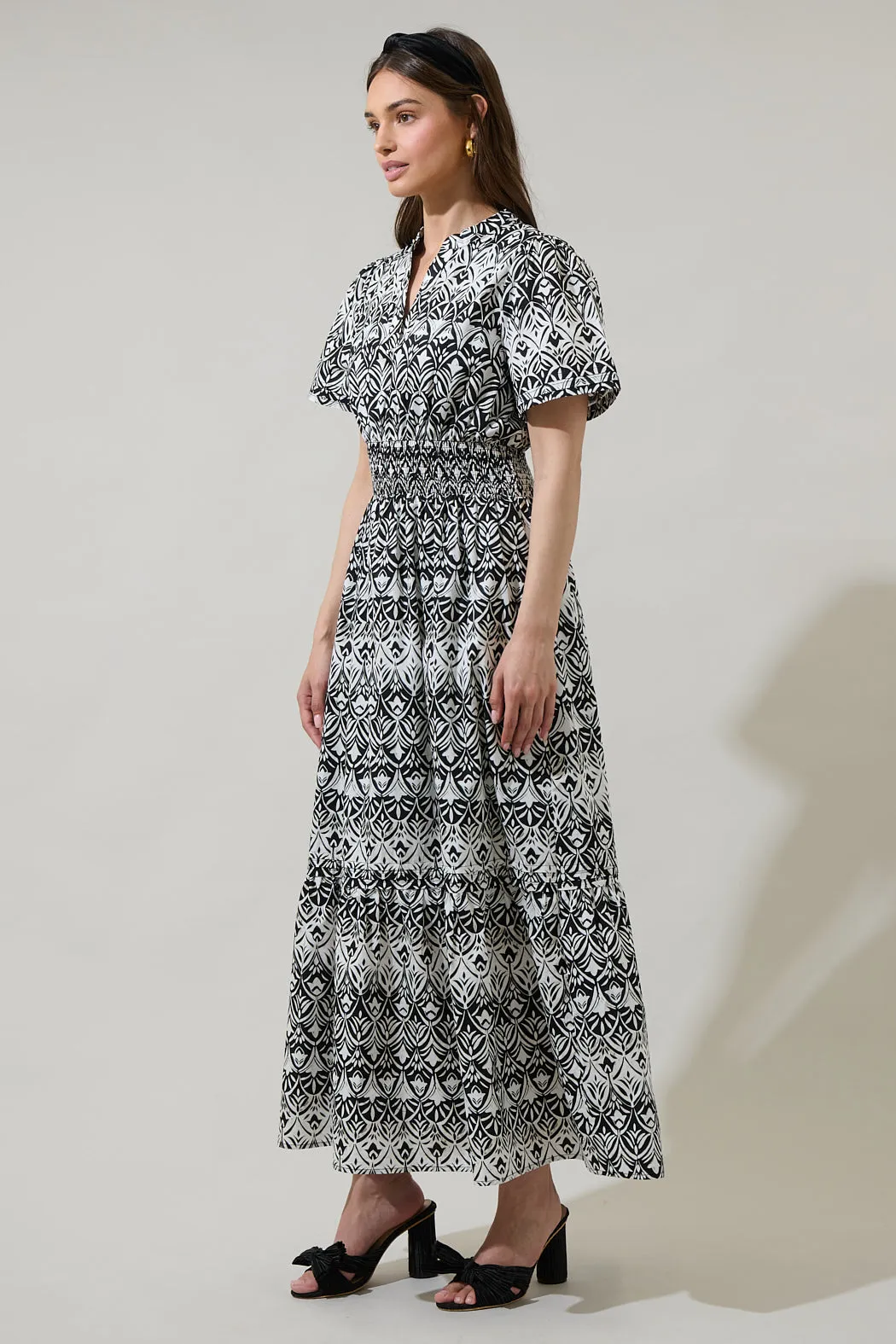 La Palma Floral Belraj Poplin Maxi Dress sold by Sugarlips product image thumbnail 3