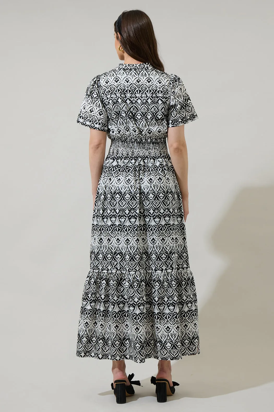 La Palma Floral Belraj Poplin Maxi Dress sold by Sugarlips product image thumbnail 2