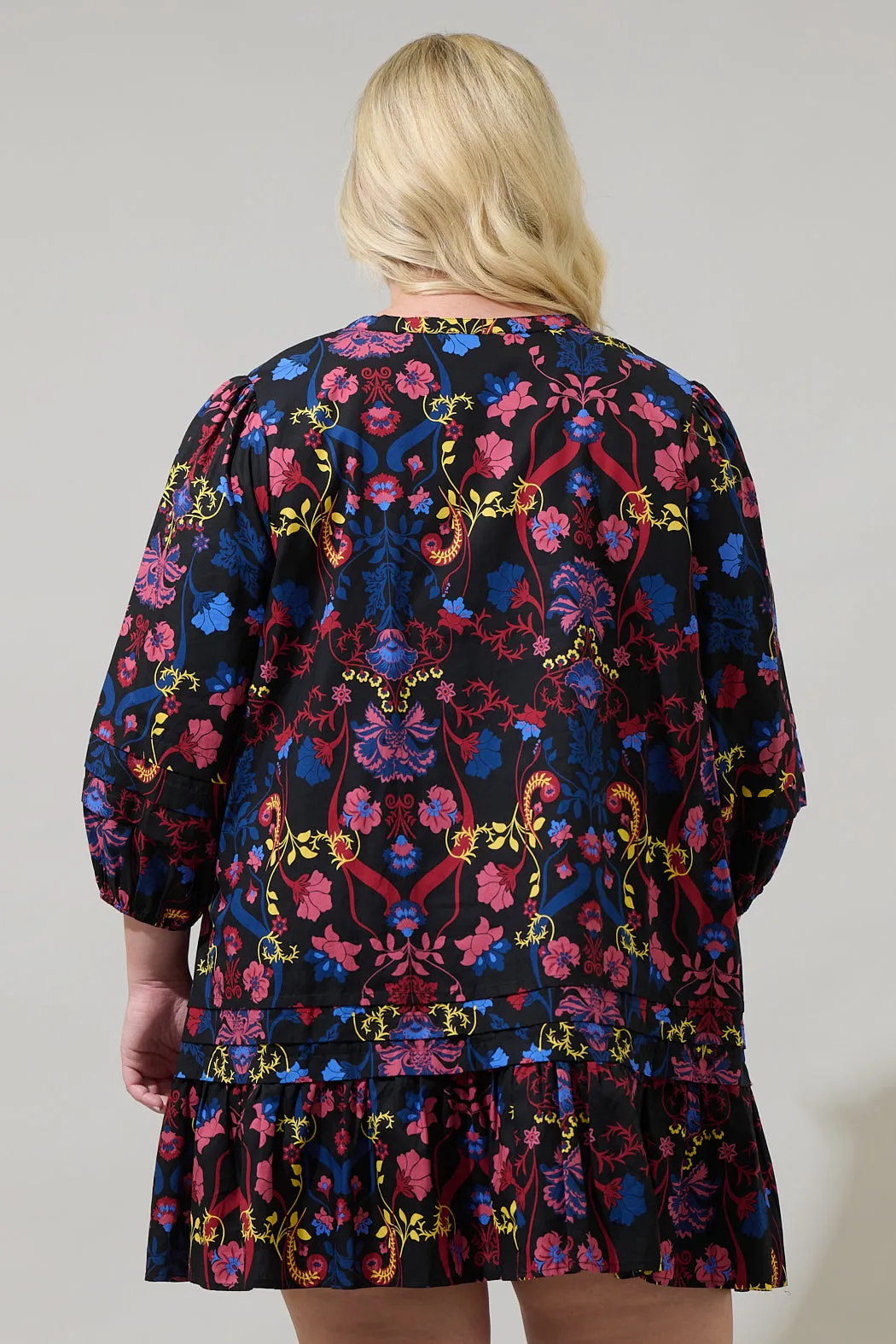 Palmero Midnight Velma Ruffle Shift Dress Curve sold by Sugarlips product image thumbnail 2