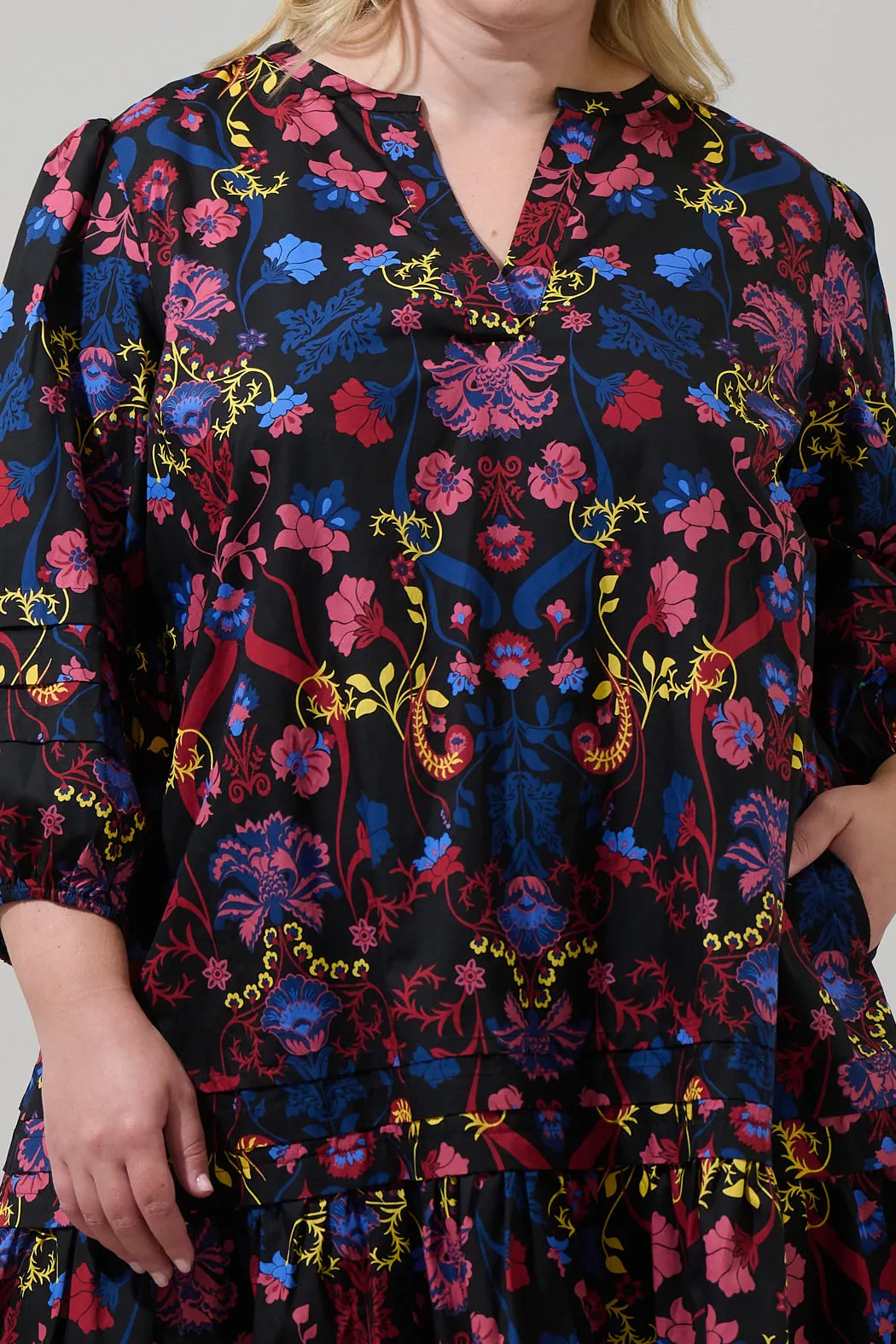 Palmero Midnight Velma Ruffle Shift Dress Curve sold by Sugarlips product image thumbnail 5