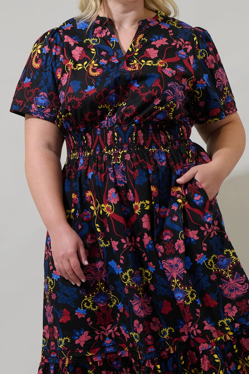 Palmero Midnight Belraj Poplin Maxi Dress Curve sold by Sugarlips product image thumbnail 4