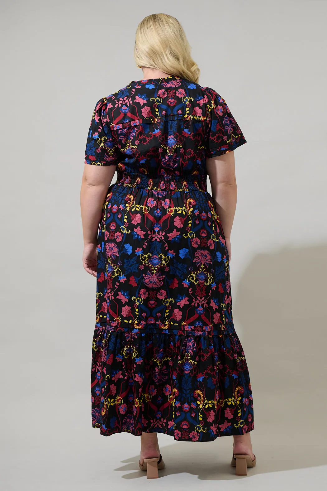 Palmero Midnight Belraj Poplin Maxi Dress Curve sold by Sugarlips product image thumbnail 2