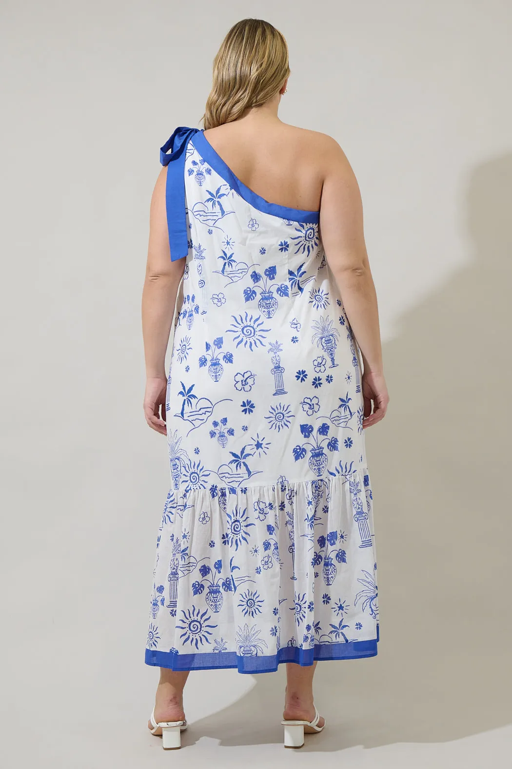 Alvina Tropics Nicol One Shoulder Maxi Dress Curve sold by Sugarlips product image thumbnail 2