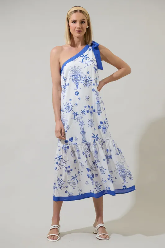 Alvina Tropics Nicol One Shoulder Maxi Dress sold by Sugarlips