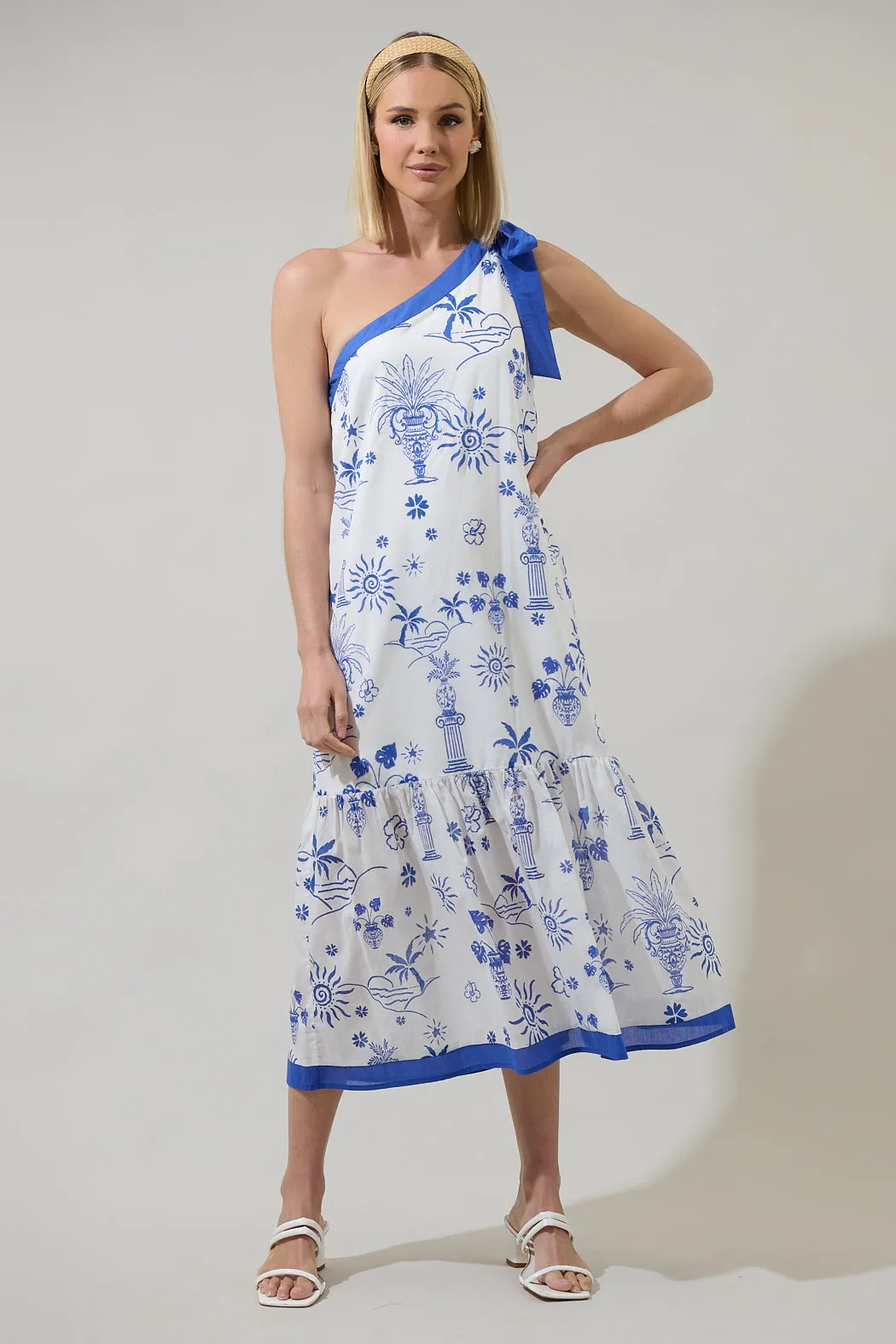 Alvina Tropics Nicol One Shoulder Maxi Dress sold by Sugarlips