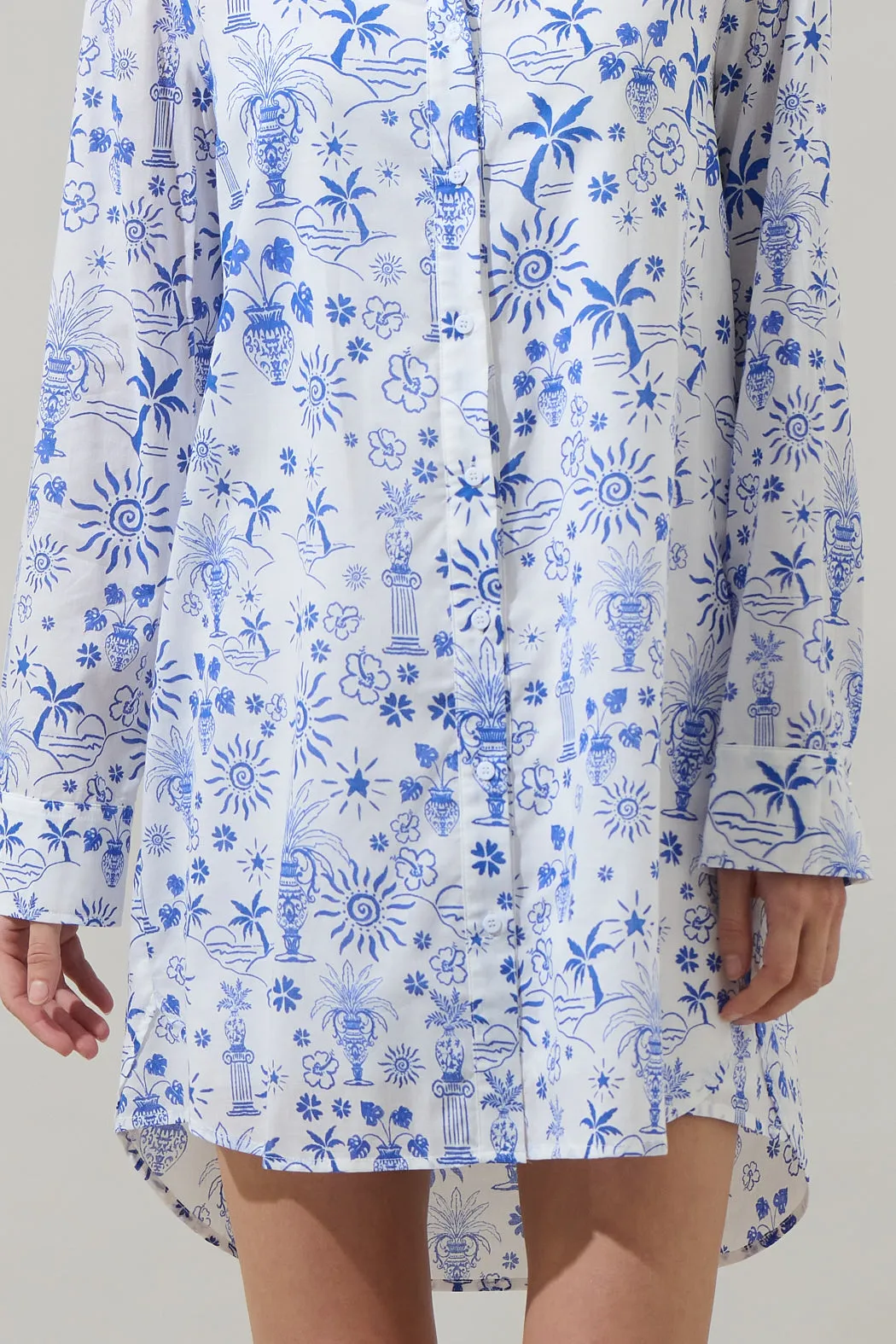 Azul Tropics Luba Oversized Shirt Mini Dress sold by Sugarlips product image thumbnail 5