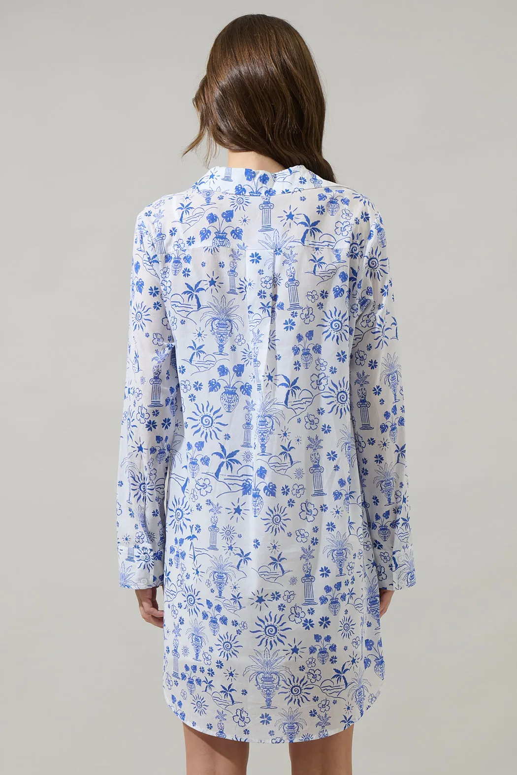 Azul Tropics Luba Oversized Shirt Mini Dress sold by Sugarlips product image thumbnail 2