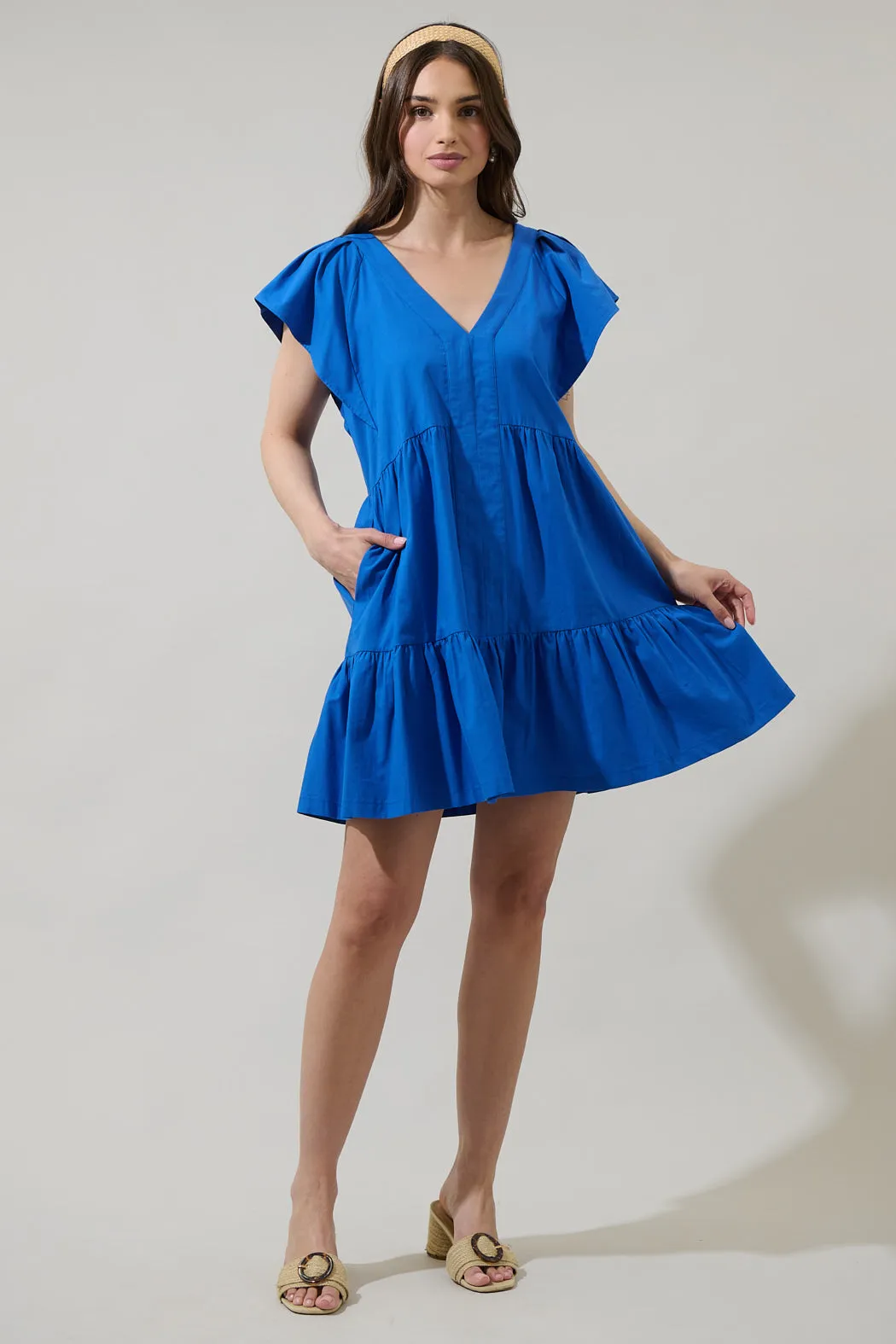 Asarya Tiered Shift Mini Dress sold by Sugarlips product image thumbnail 4