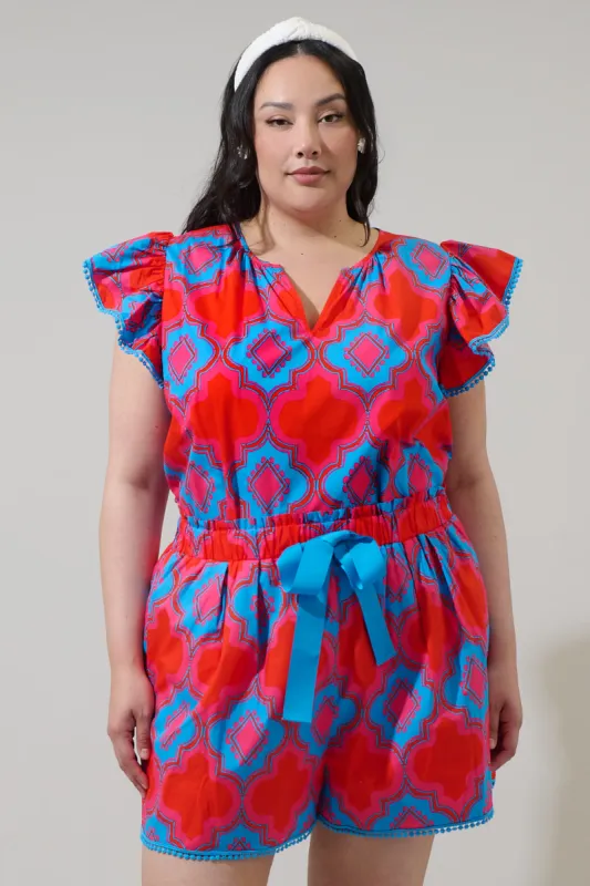 Devany Carya Ruffle Poplin Top Curve made by Sugarlips