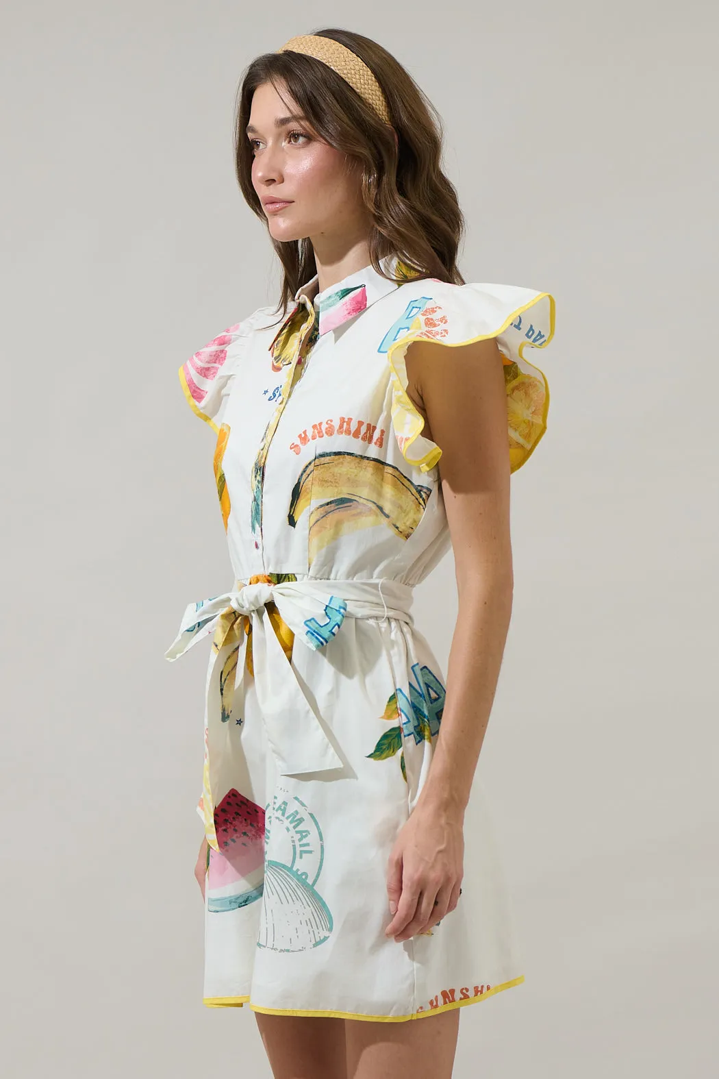 Zahra Island Maia Ruffle Collared Dress sold by Sugarlips product image thumbnail 3