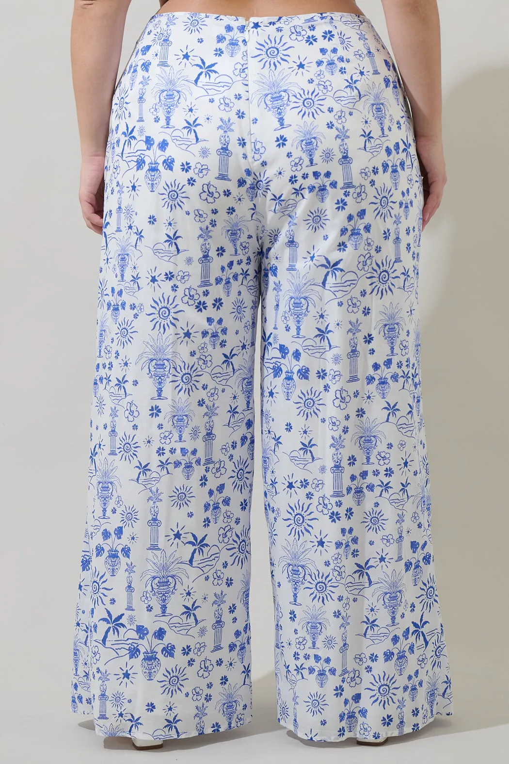 Azul Tropics Nature High Waist Wrap Pants Curve sold by Sugarlips product image thumbnail 2