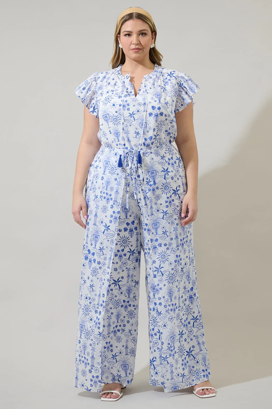 Azul Tropics Nature High Waist Wrap Pants Curve sold by Sugarlips product image thumbnail 4