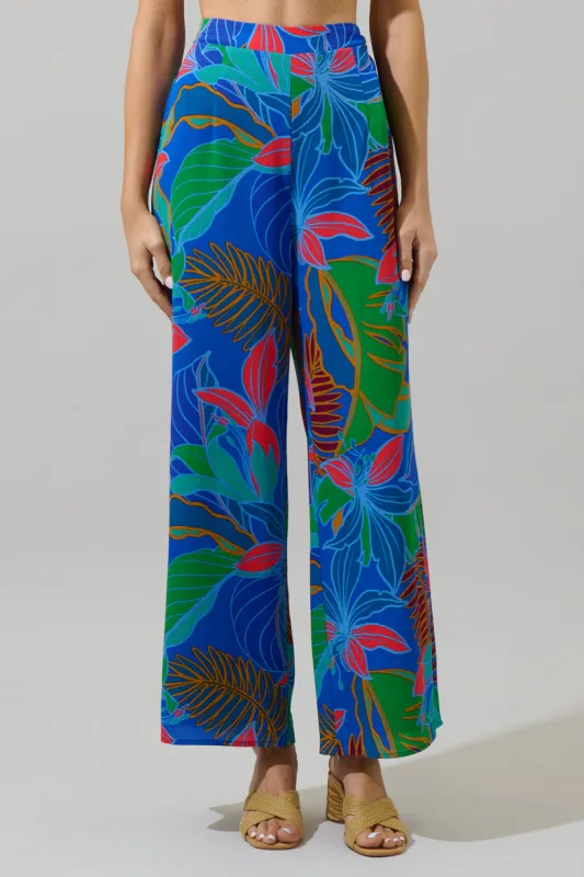 Malton Tropical Elena Floral Wide Leg Pants sold by Sugarlips