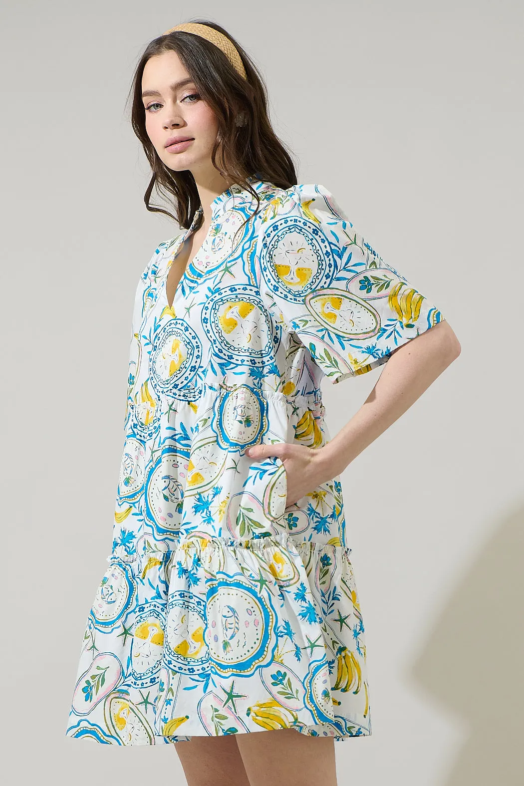 Harvest Island Dixie Split Neck Shift Dress sold by Sugarlips product image thumbnail 3