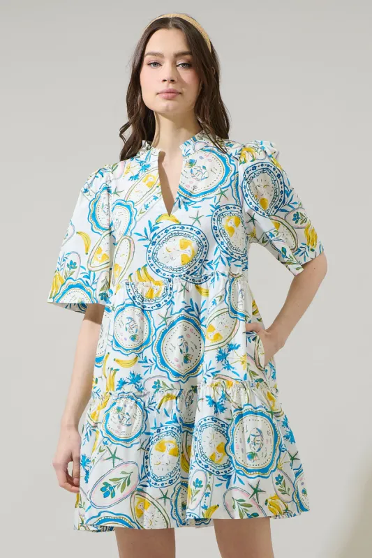 Harvest Island Dixie Split Neck Shift Dress sold by Sugarlips