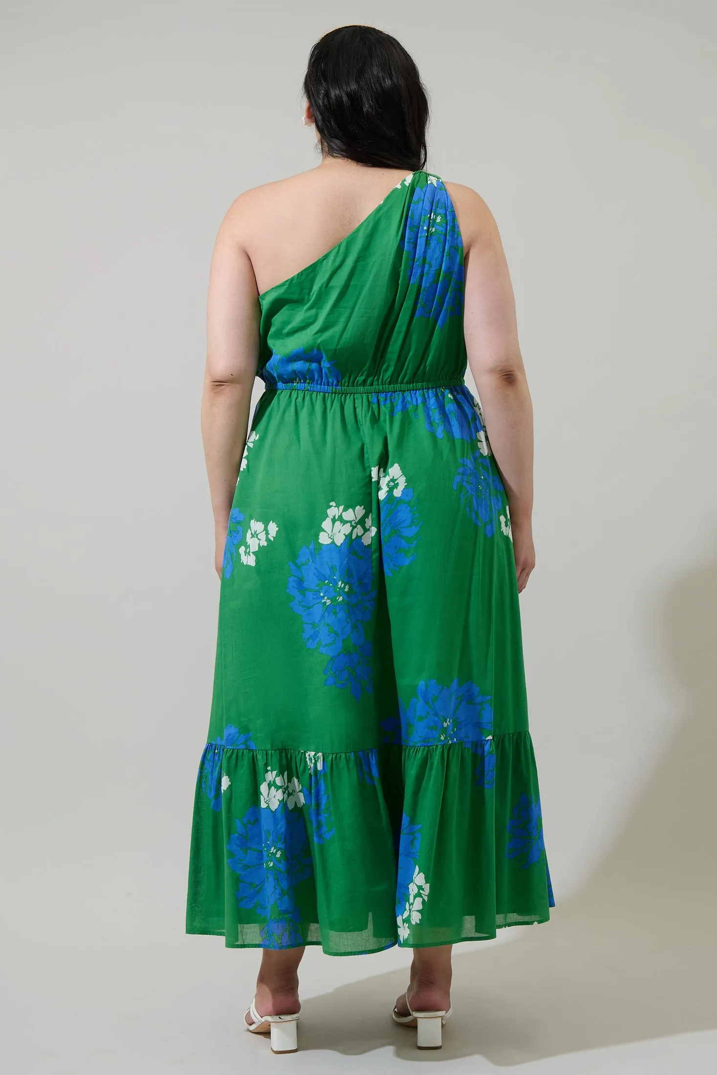 Hemmi Floral Elya One Shoulder Maxi Dress Curve sold by Sugarlips product image thumbnail 2