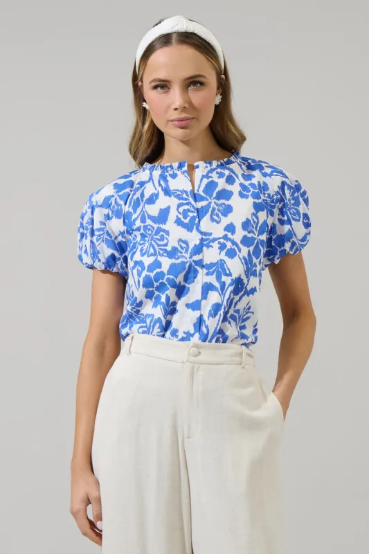 Shia Floral Avy Button Down Top sold by Sugarlips