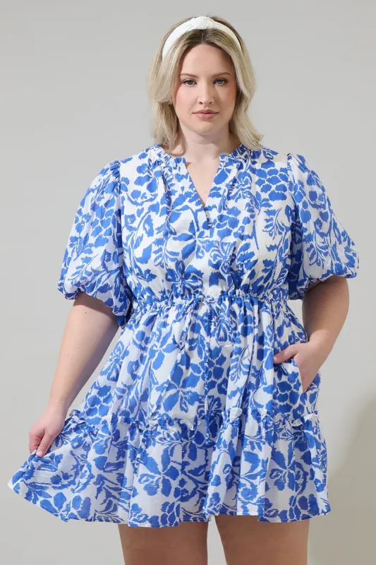 Shia Floral Noella Shift Mini Dress Curve sold by Sugarlips