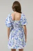 Leya Floral Pleated Mini Dress sold by Sugarlips