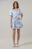 Leya Floral Pleated Mini Dress sold by Sugarlips