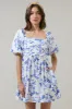 Leya Floral Pleated Mini Dress sold by Sugarlips