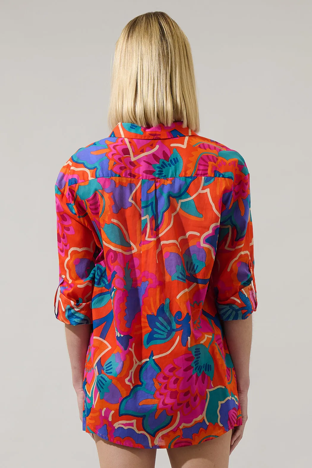 Kahlia Tropics Aya Button Down Shirt sold by Sugarlips product image thumbnail 2