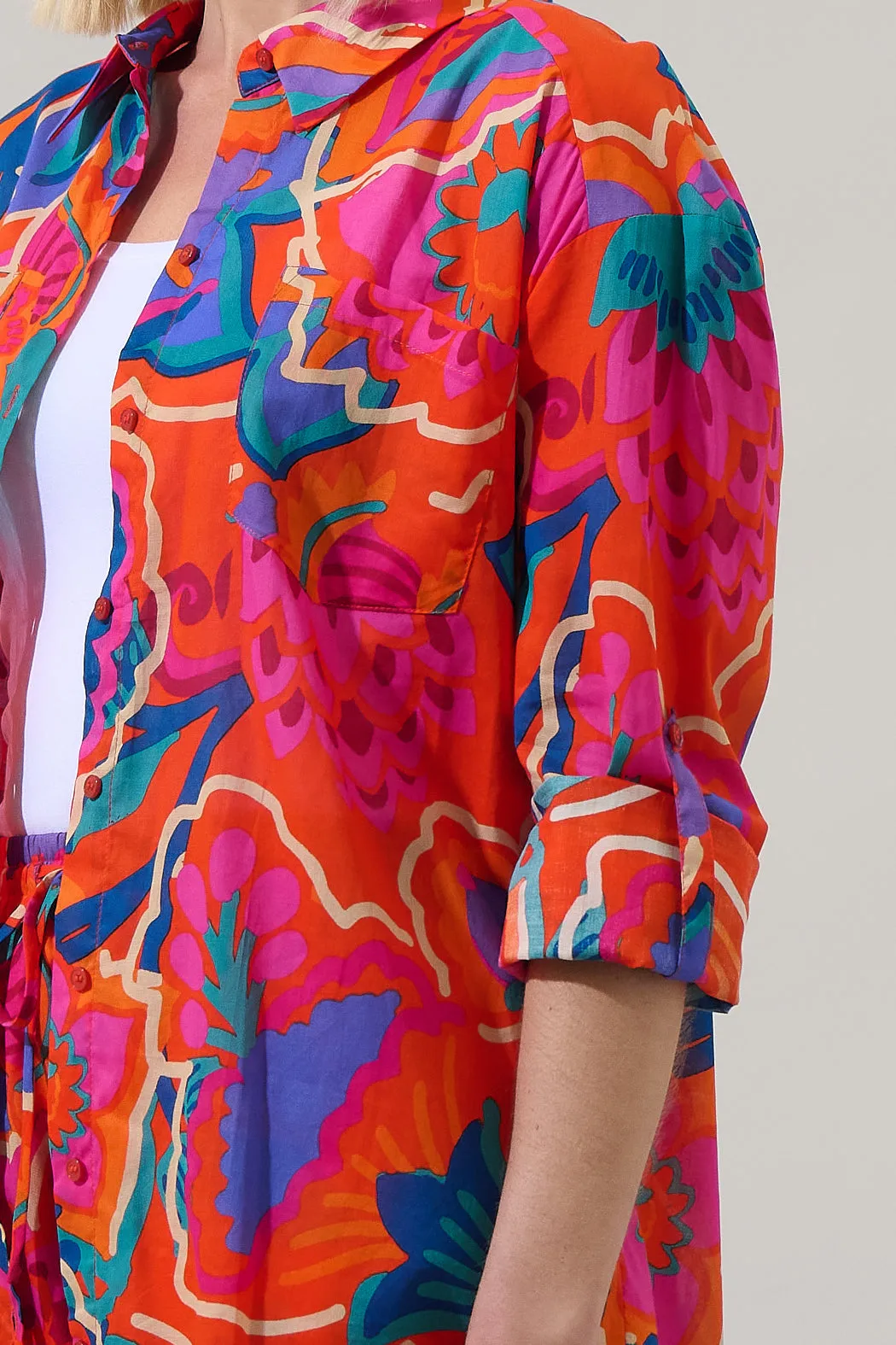 Kahlia Tropics Aya Button Down Shirt sold by Sugarlips product image thumbnail 5