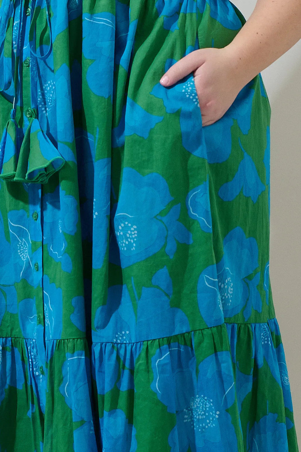 Rori Floral Beth Button Down Midi Dress Curve sold by Sugarlips product image thumbnail 4