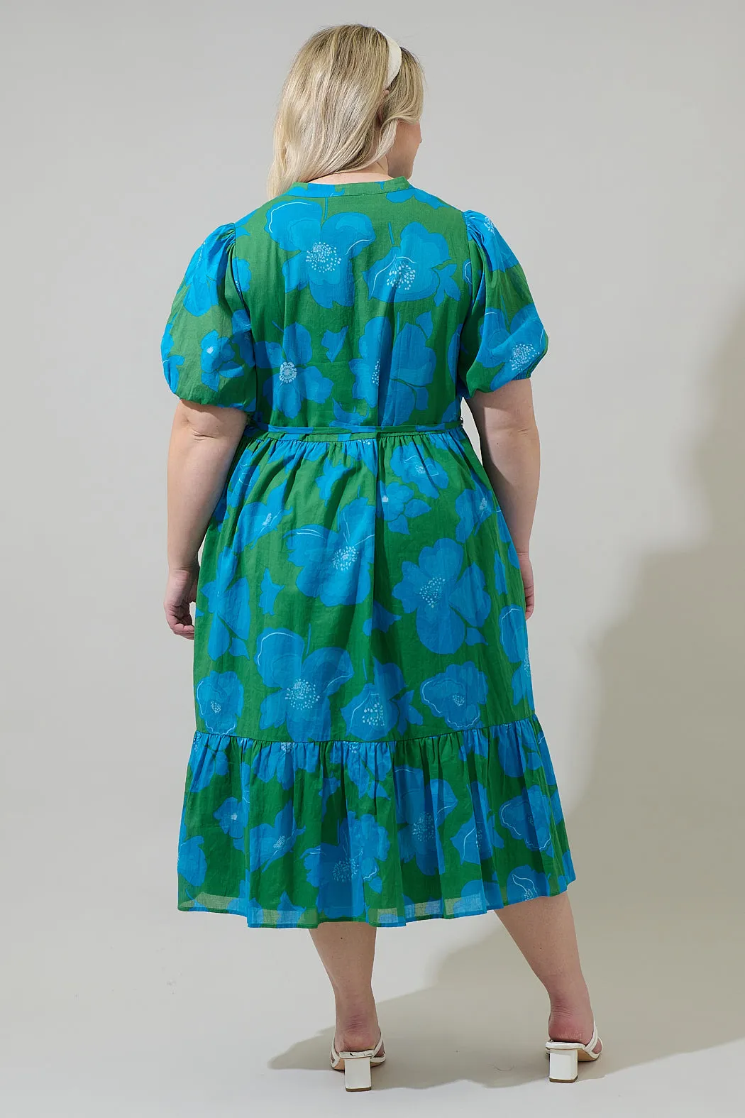 Rori Floral Beth Button Down Midi Dress Curve sold by Sugarlips product image thumbnail 2