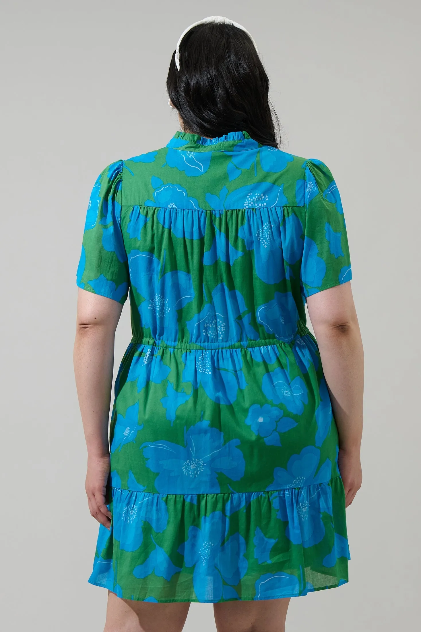 Rori Floral Amo Button Up Mini Dress Curve sold by Sugarlips product image thumbnail 2