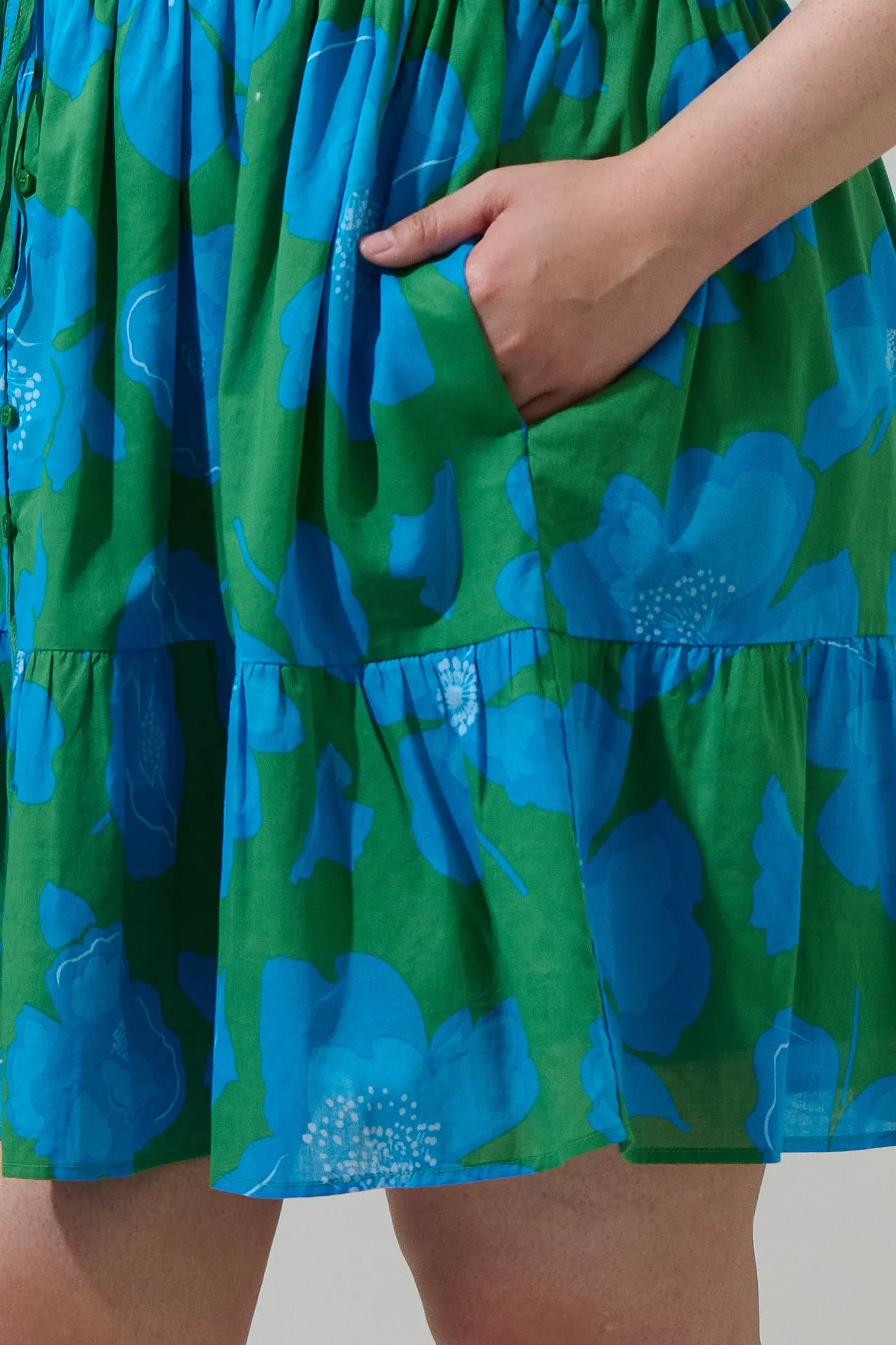 Rori Floral Amo Button Up Mini Dress Curve sold by Sugarlips product image thumbnail 5