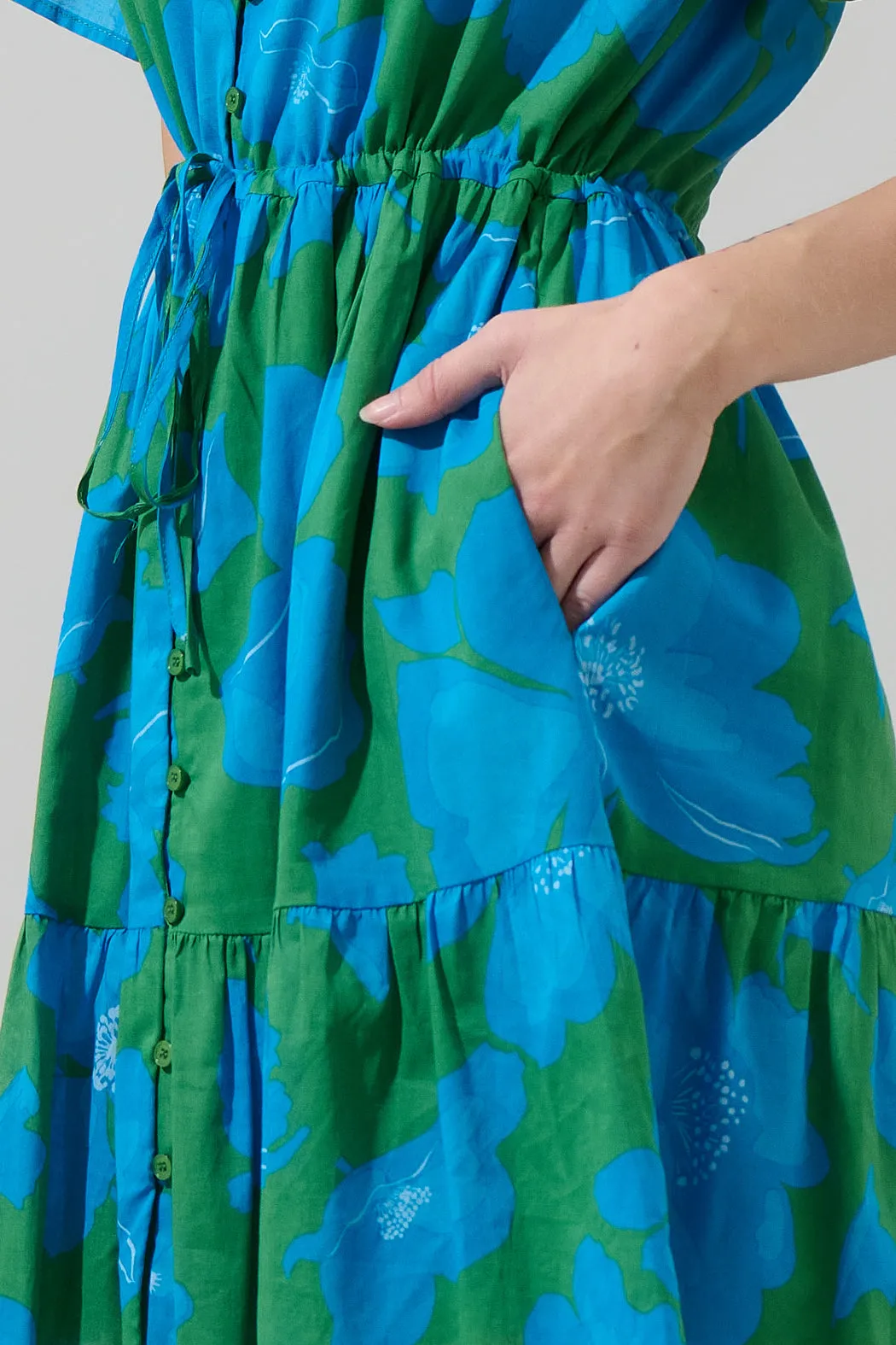 Rori Floral Amo Button Up Mini Dress sold by Sugarlips product image thumbnail 5