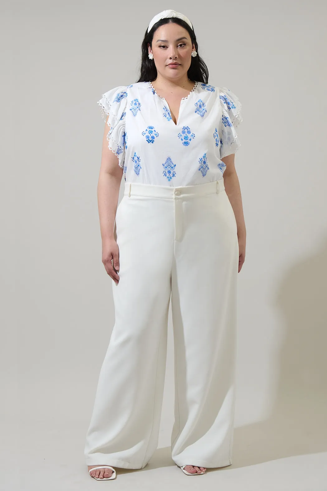 Yila Floral Ema Ruffle Top Curve sold by Sugarlips product image thumbnail 4