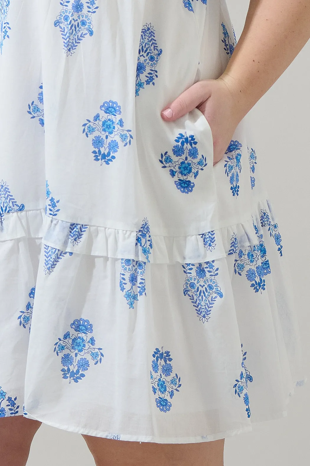 Yila Floral Kuna Tiered Mini Dress Curve sold by Sugarlips product image thumbnail 5