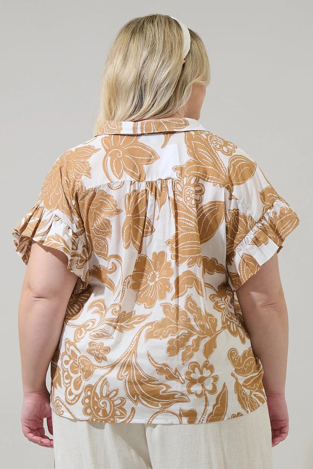 Nadya Floral Ina Button Up Top Curve sold by Sugarlips product image thumbnail 2