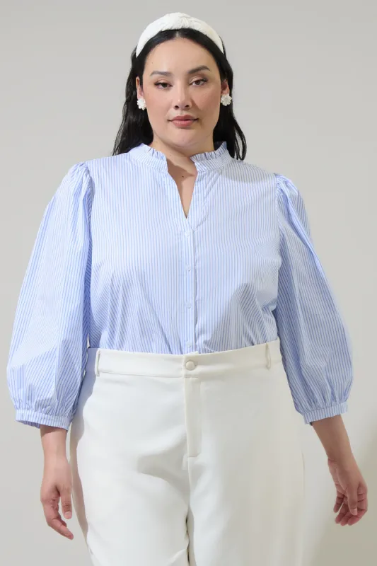 Somer Striped Ima Button Up Top Curve sold by Sugarlips