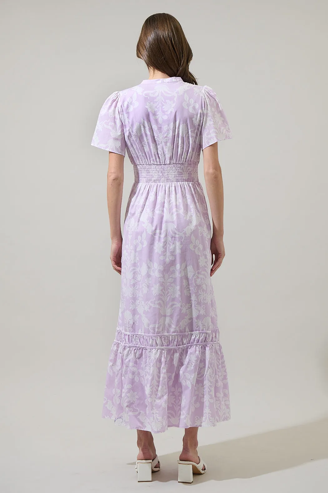 Emme Floral Demie Smocked Maxi Dress sold by Sugarlips product image thumbnail 2