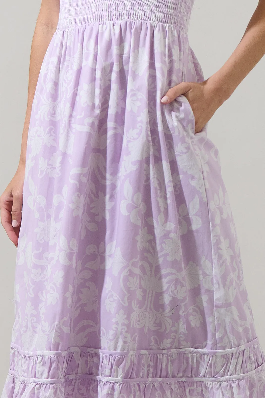 Emme Floral Demie Smocked Maxi Dress sold by Sugarlips product image thumbnail 4