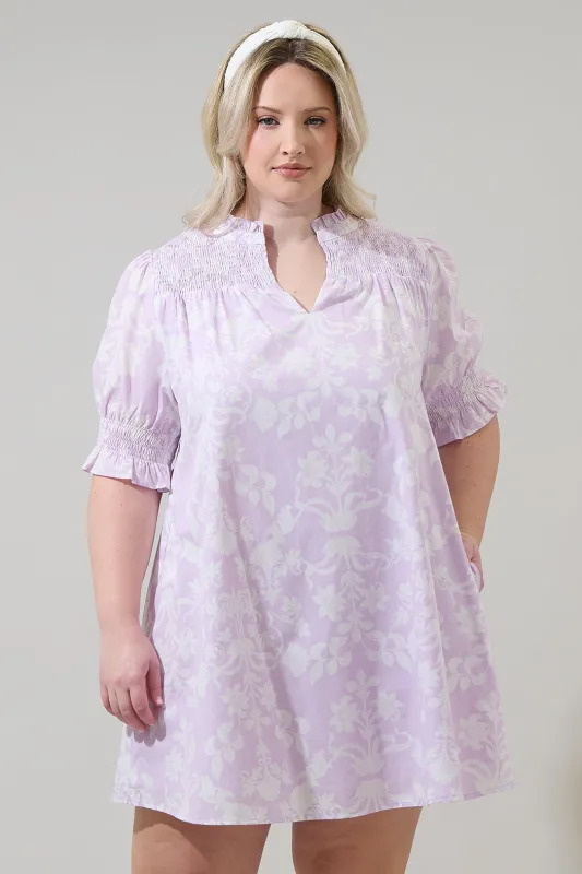 Emme Floral Hera Shift Mini Dress Curve sold by Sugarlips