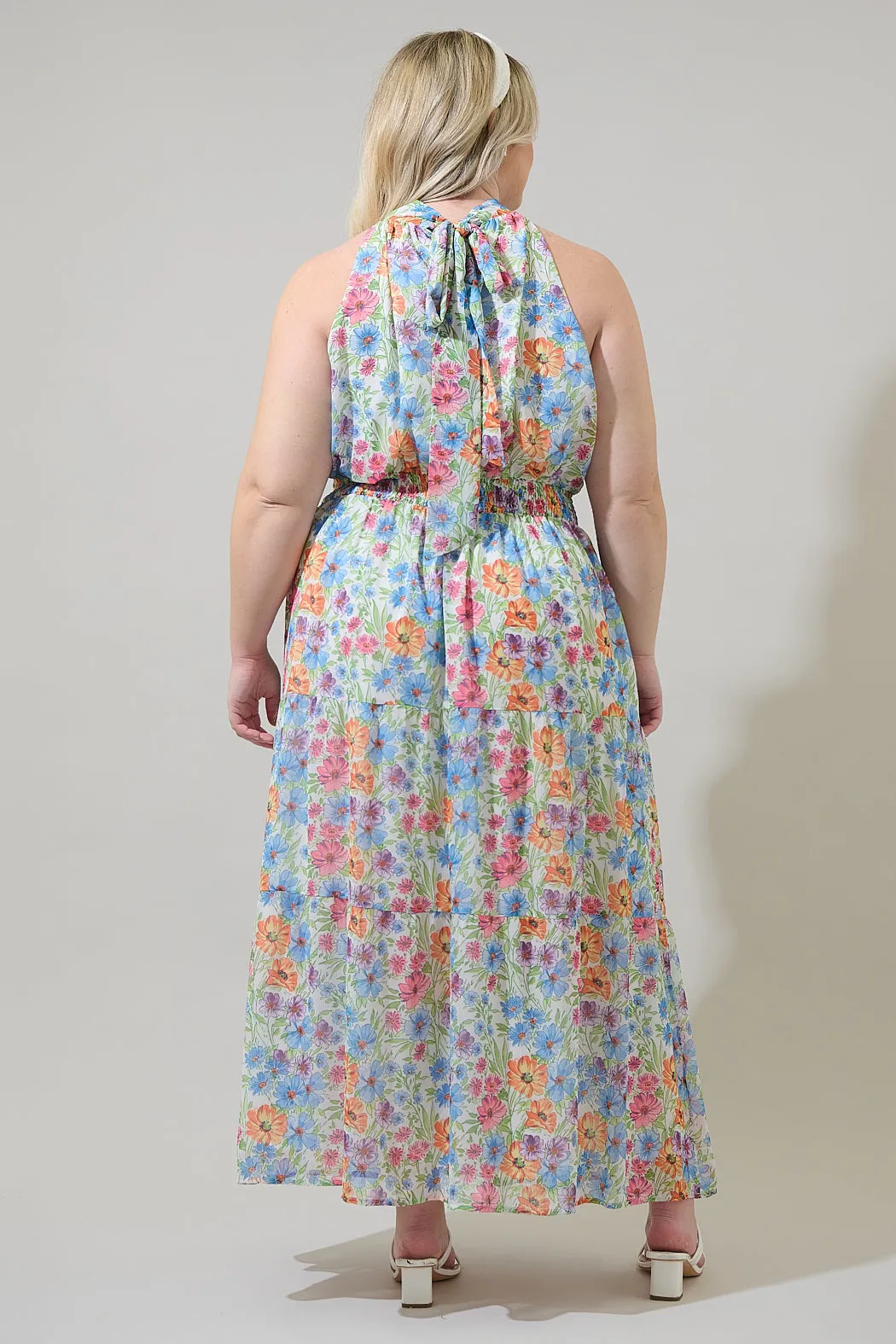 Ezia Garden Jetter Halter Maxi Dress Curve sold by Sugarlips product image thumbnail 2