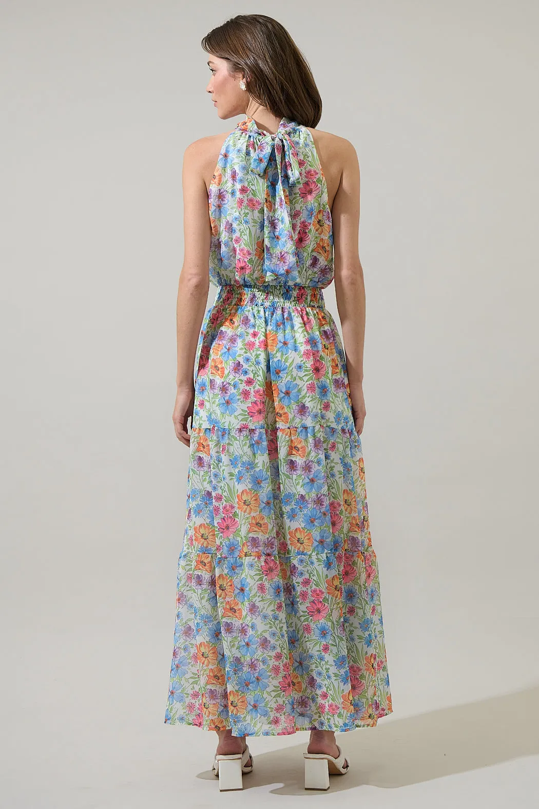 Ezia Garden Jetter Halter Maxi Dress sold by Sugarlips product image thumbnail 2