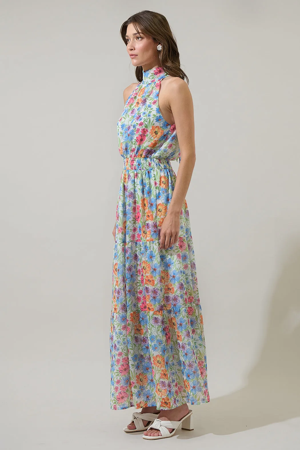 Ezia Garden Jetter Halter Maxi Dress sold by Sugarlips product image thumbnail 3