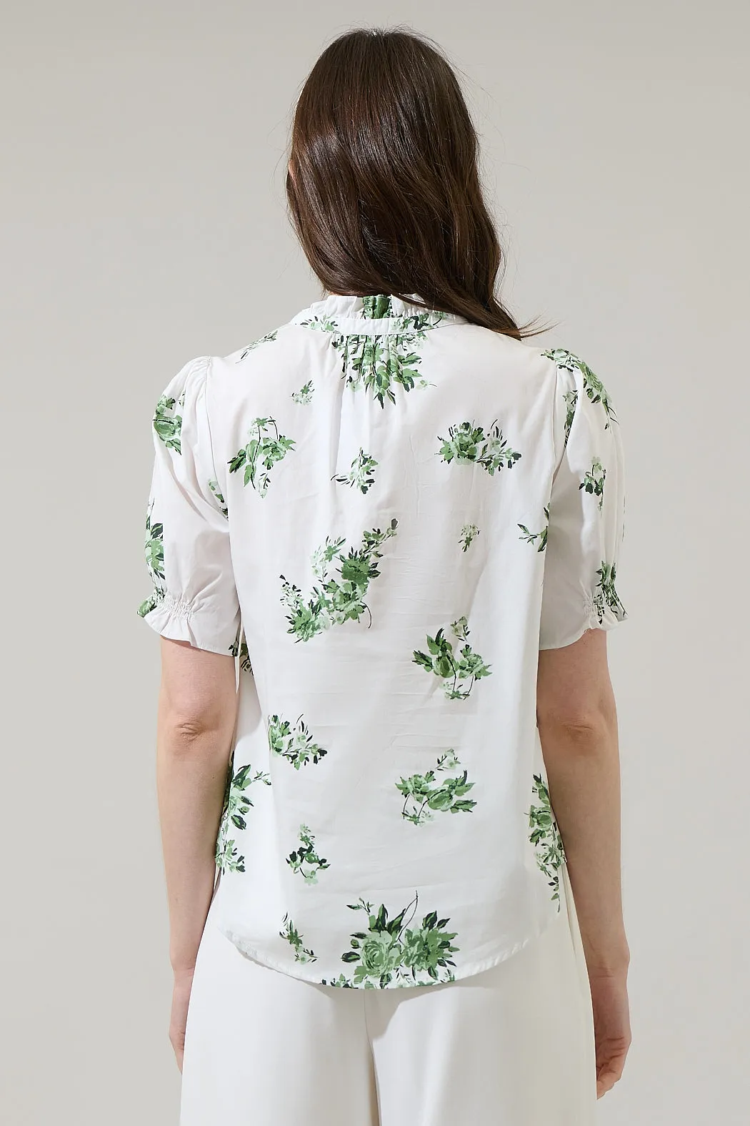 Ria Floral Clove Puff Sleeve Top sold by Sugarlips product image thumbnail 2