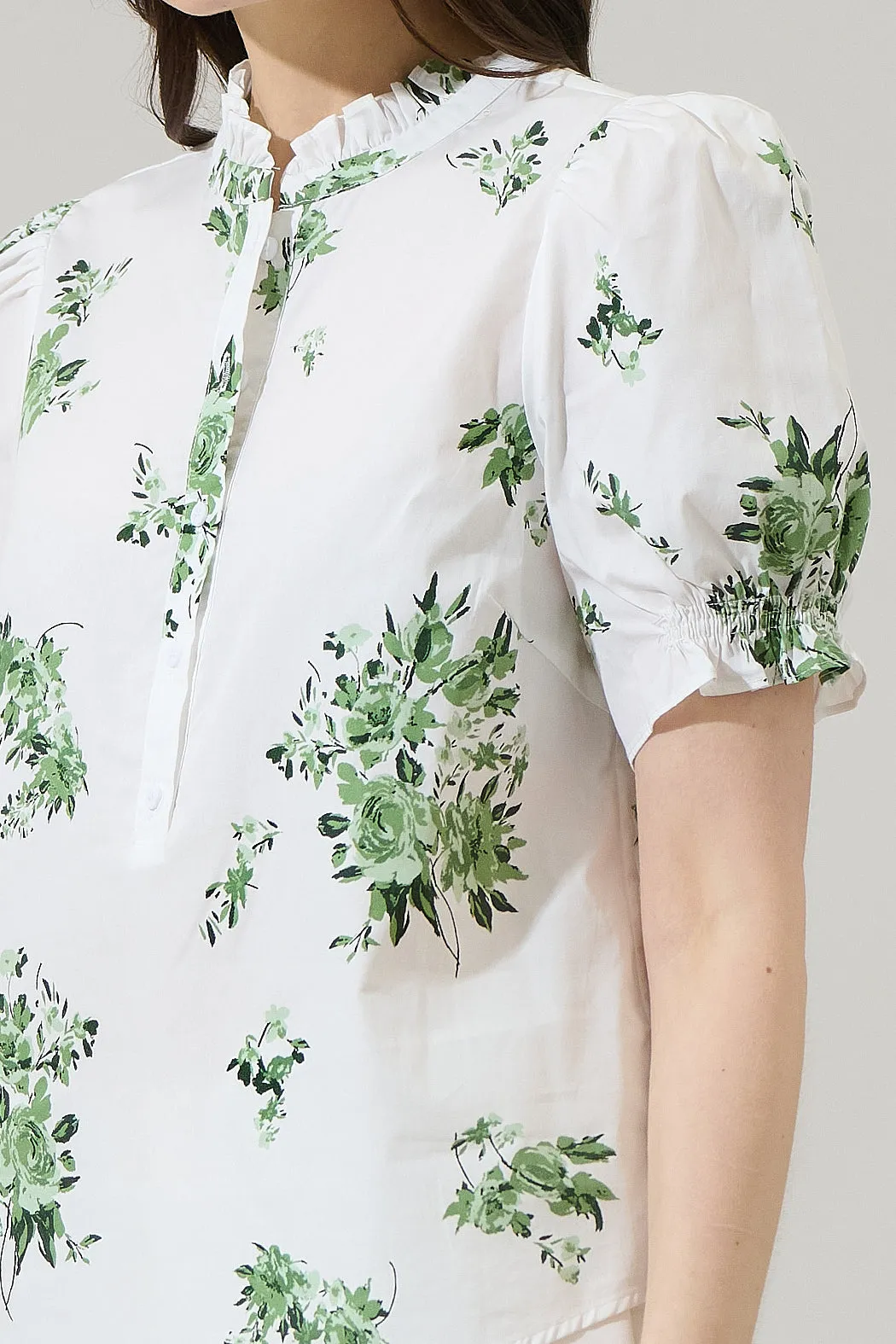 Ria Floral Clove Puff Sleeve Top sold by Sugarlips product image thumbnail 5