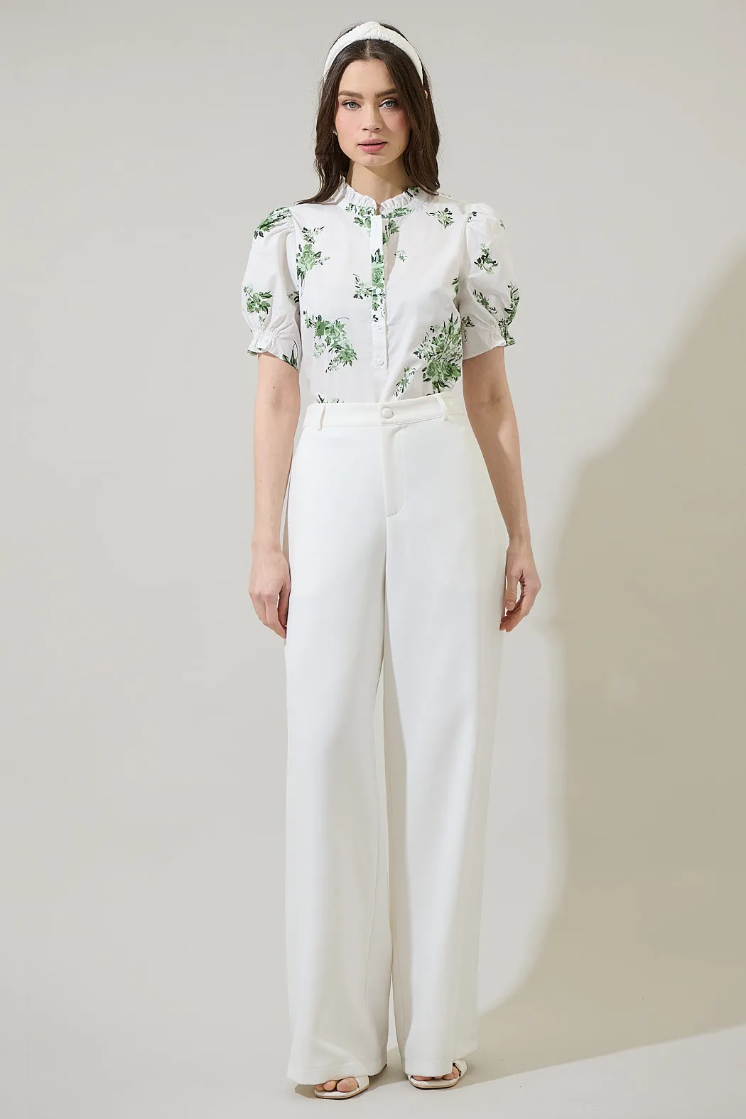 Ria Floral Clove Puff Sleeve Top sold by Sugarlips product image thumbnail 4