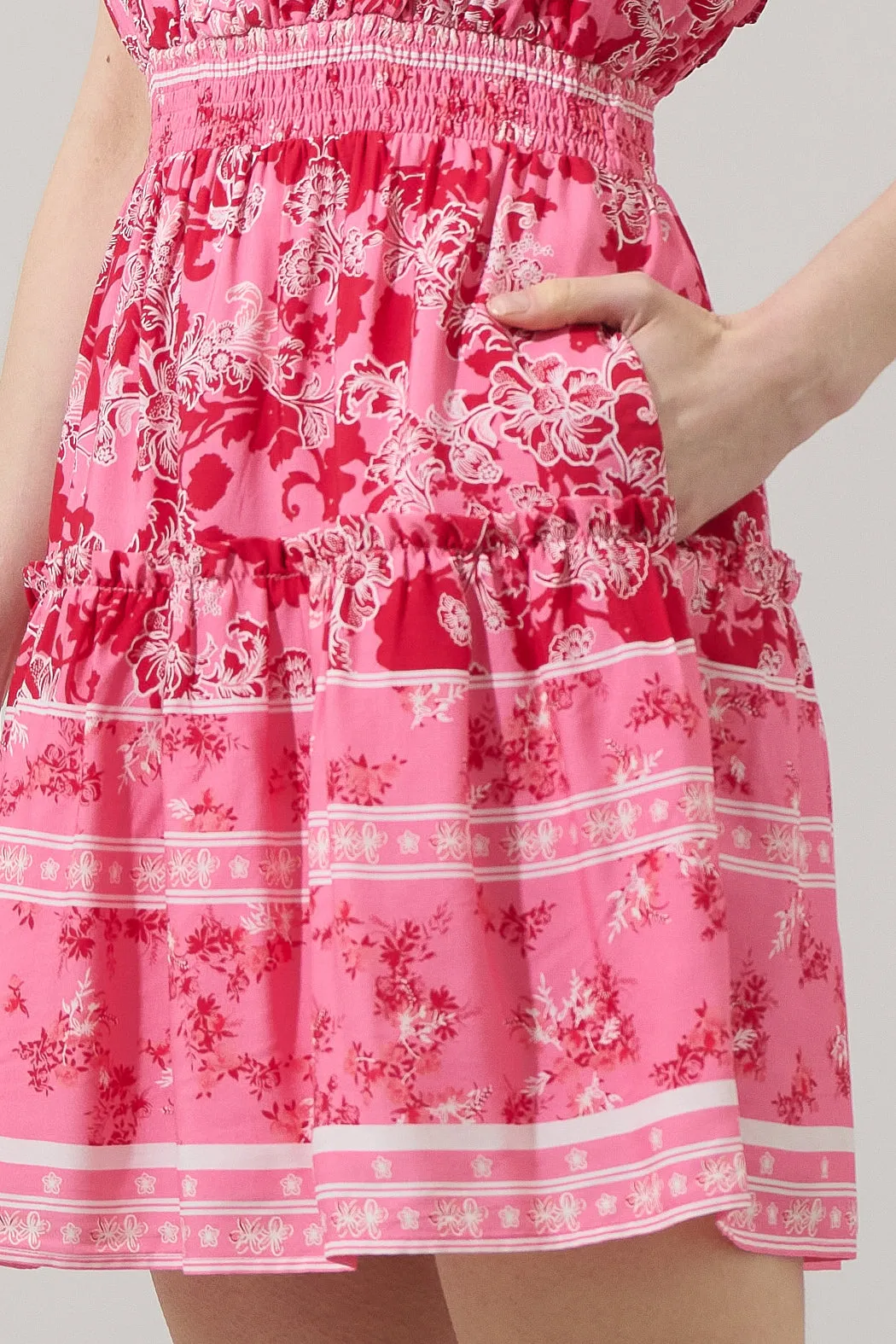 Meg Floral Tera Ruffle Mini Dress sold by Sugarlips product image thumbnail 5