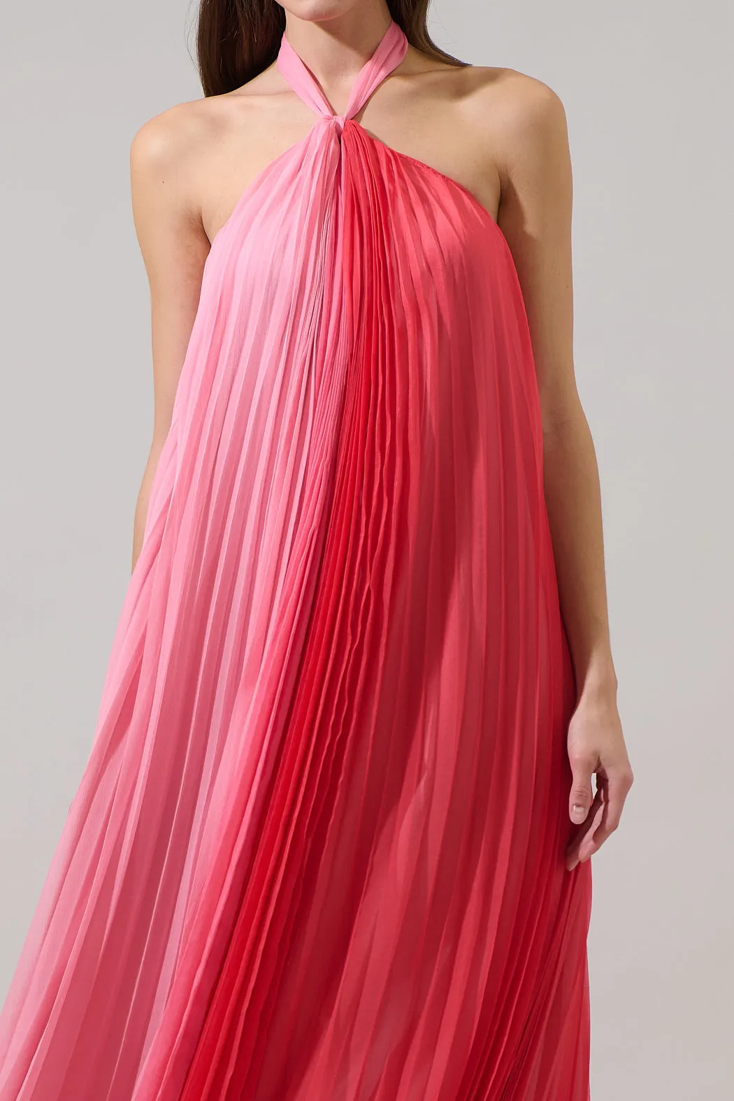 Galena Halter Pleated Maxi Dress sold by Sugarlips product image thumbnail 4