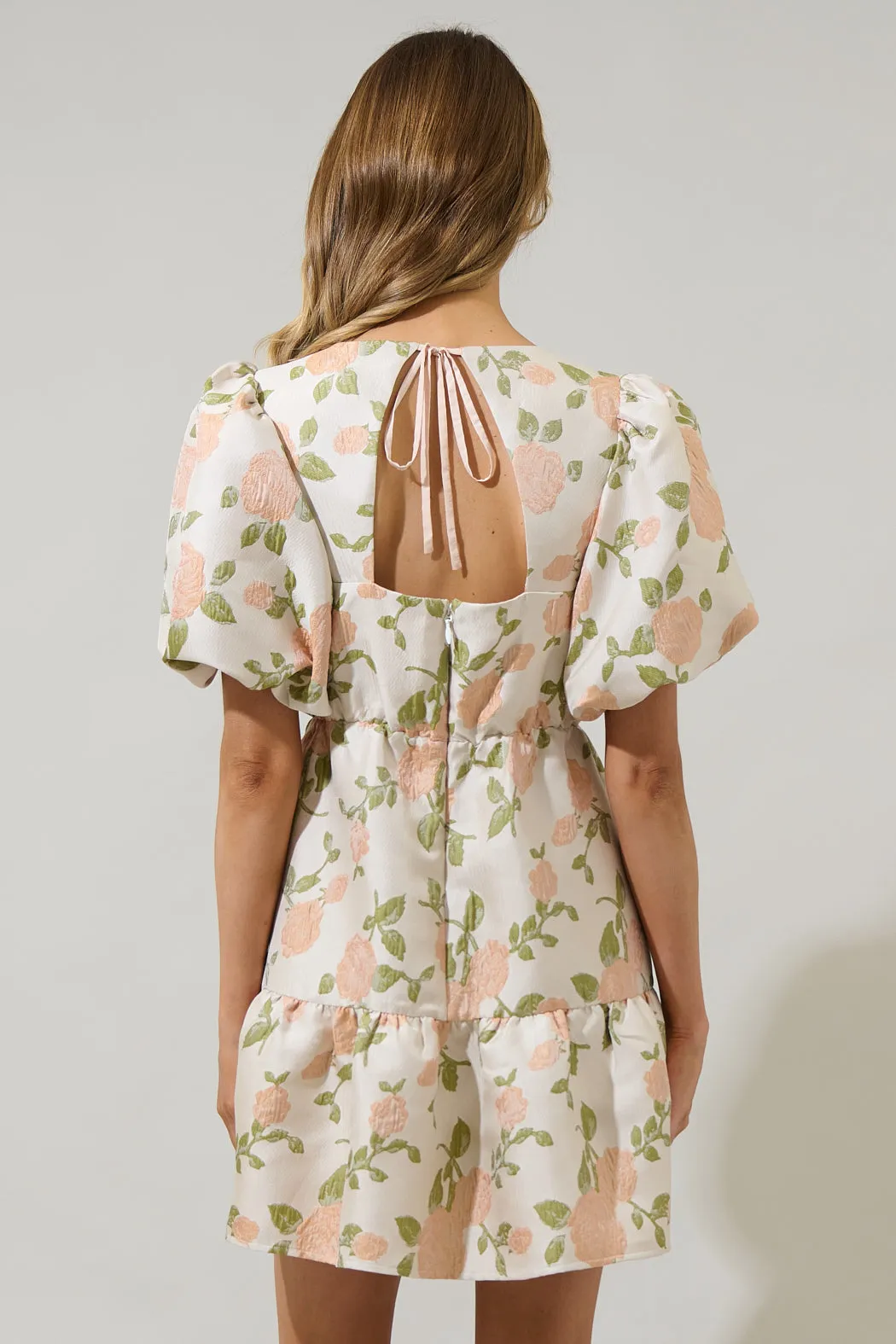 Bida Jacquard Floral May Tiered Mini Dress sold by Sugarlips product image thumbnail 2