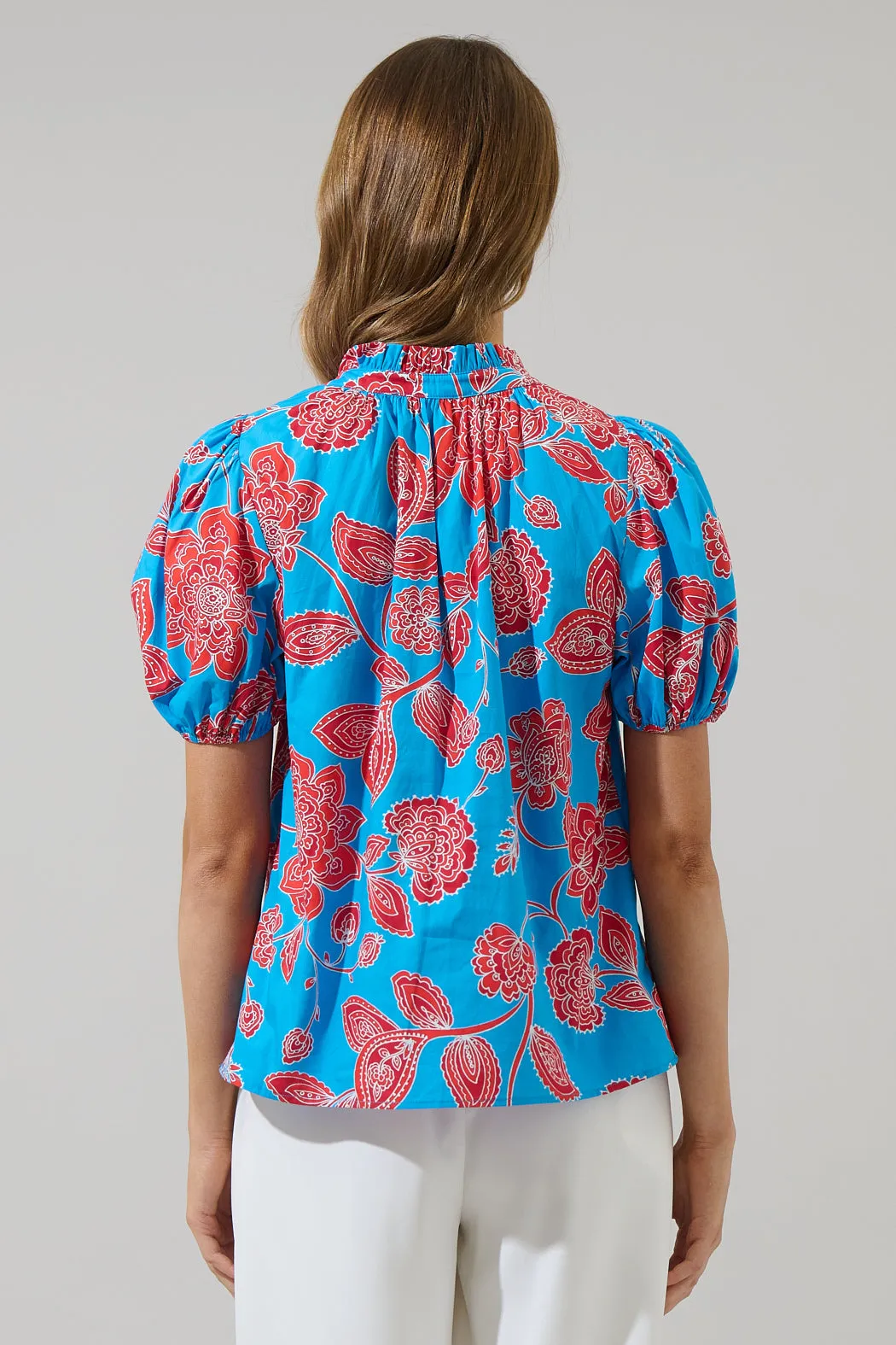 Ripon Floral Close to You Split Neck Top sold by Sugarlips product image thumbnail 2